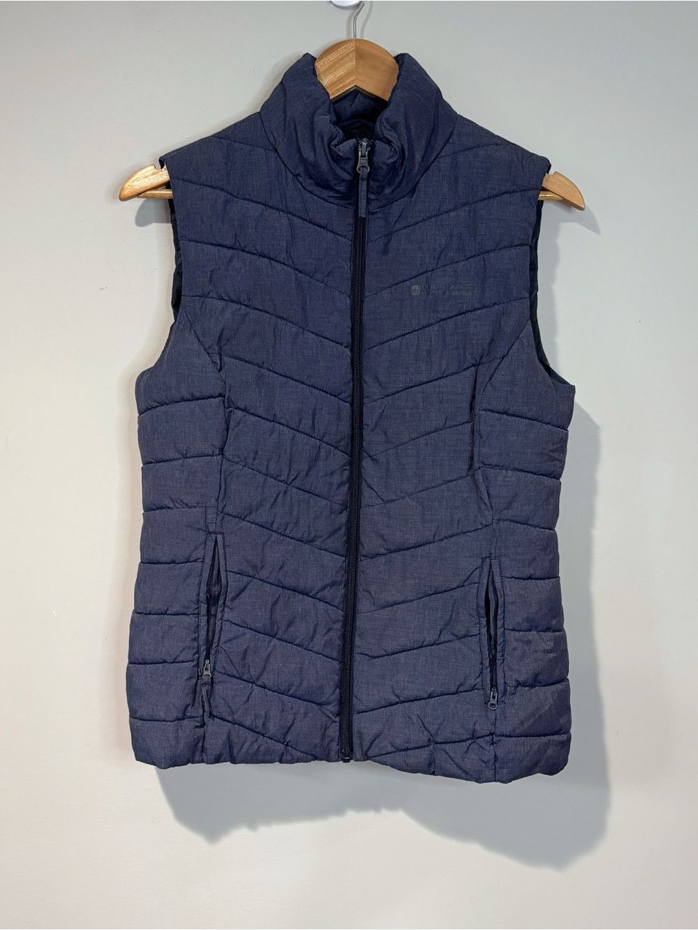 Mountain Warehouse Women's Navy Windmere Quilted Vest Pockets Outdoor 8 US/12 UK